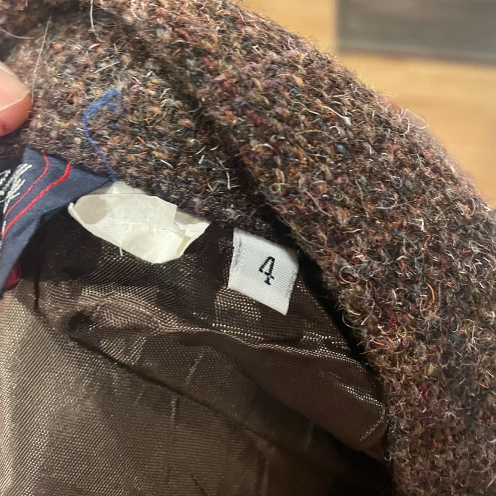 Vintage Allen Solly Brown wool skirt with pockets Vintage size 4 feels like XS - Picture 3 of 7